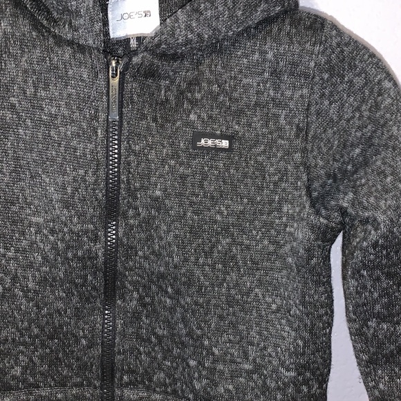Joe’s Jeans grey fleece warm winter full zip up sweatshirt - Picture 2 of 6